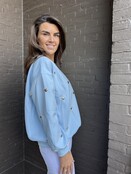 Trui Hart Studs Blauw