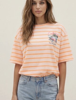 T-shirt California Abrikoos