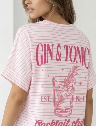 T-shirt Gin Tonic Roze