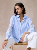 Blouse Flower Blauw/Goud