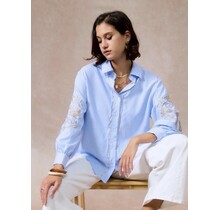 Blouse Flower Blauw/Goud