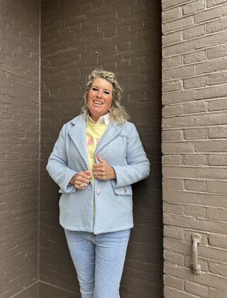 Jas Jasmijn blauw