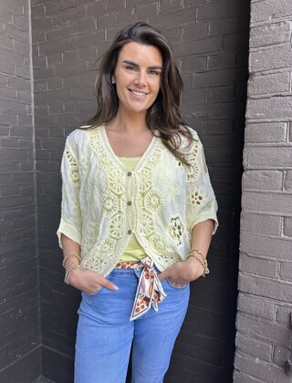 Vest Boho Geel