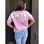 T-shirt New York Roze