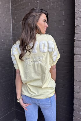 T-shirt New York  Geel