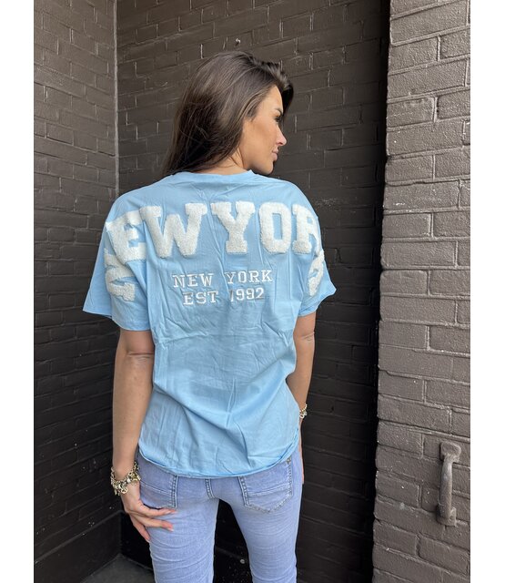 T-shirt New York  Blauw