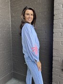 Blouse Palmboom Blauw