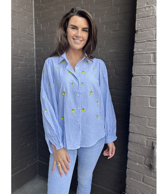 Blouse Citroen Lichtblauw