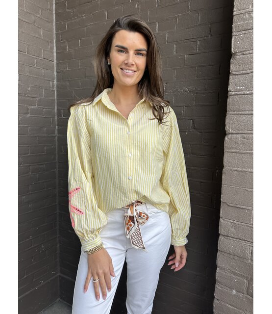 Blouse Palmboom Geel