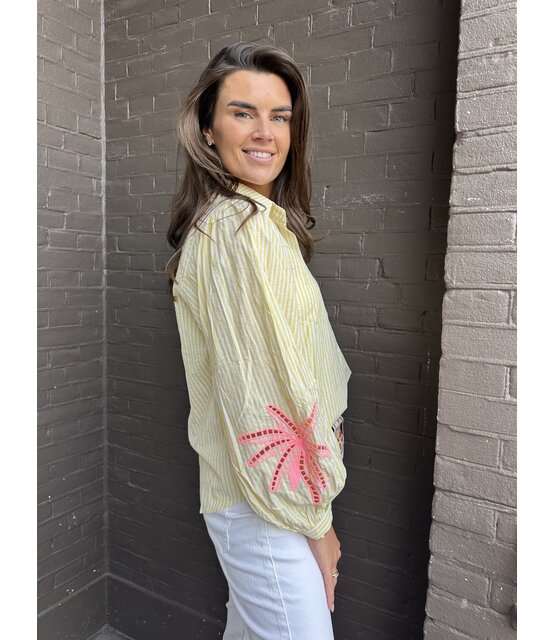 Blouse Palmboom Geel