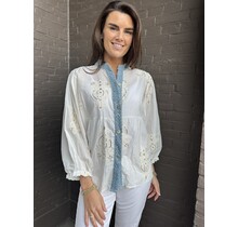 Blouse Romy Off-white/Denim