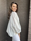 Blouse Romy Off-white/Denim