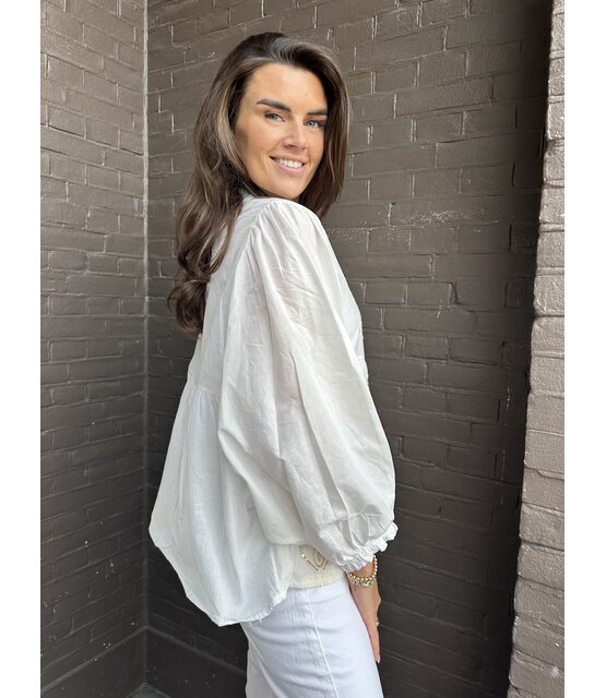 Blouse Romy Off-white/Denim