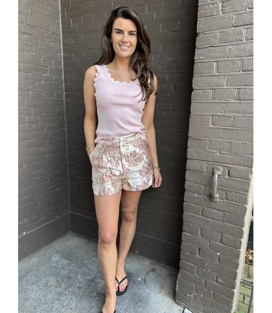 Short Flower Roze
