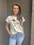 T-shirt Teckel Camel