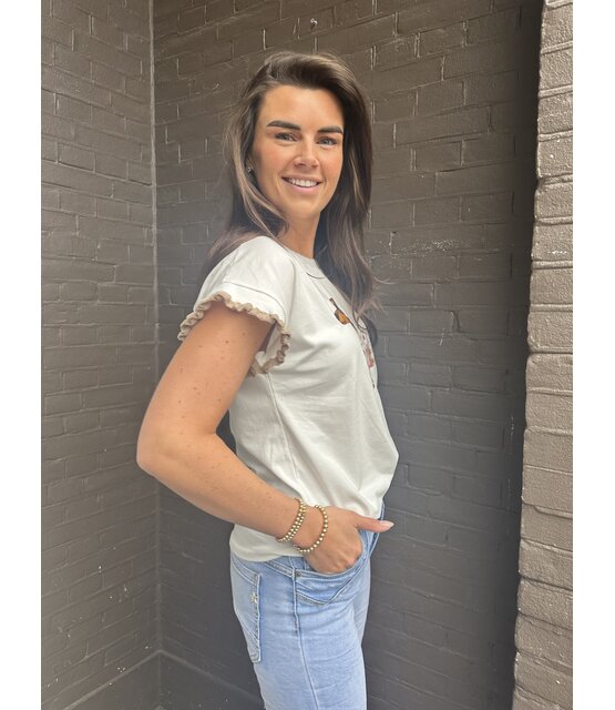 T-shirt Teckel Camel