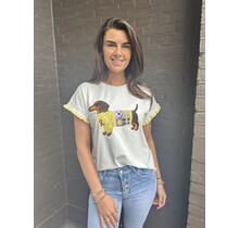 T-shirt Teckel Geel