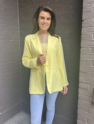 Blazer Dion Plussize geel