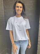 T-shirt Hart Wit/goud