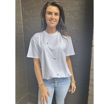 T-shirt Hart Wit/goud