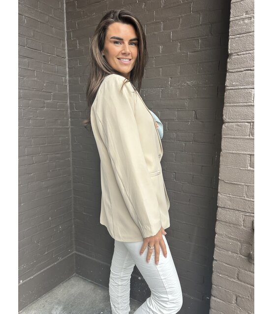 Blazer Dion Plussize Beige