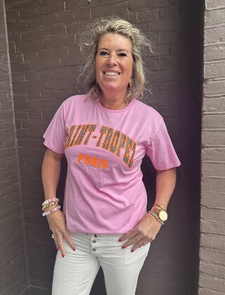 T-shirt St Tropez Roze