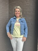 Jas Denim Blauw