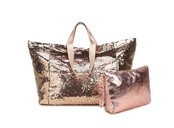 Strandtas Holiday Roze/Paillet