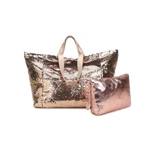 Strandtas Holiday Roze/Paillet