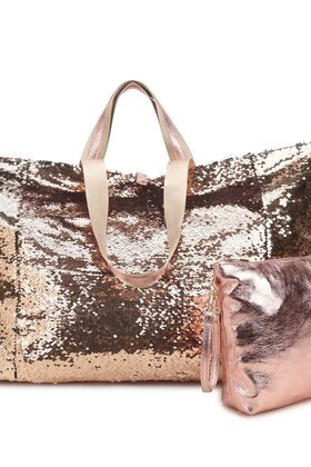 Strandtas Holiday Roze/Paillet