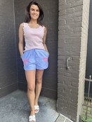 Short Palmboom Blauw
