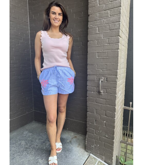 Short Palmboom Blauw