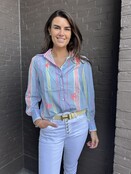 Blouse Yindra Blauw/color