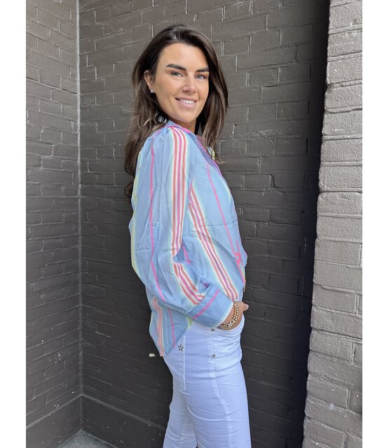 Blouse Yindra Blauw/color