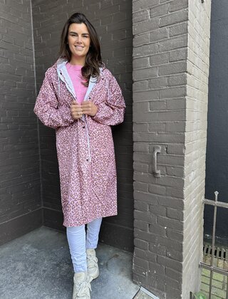 Regenjas Panter Roze