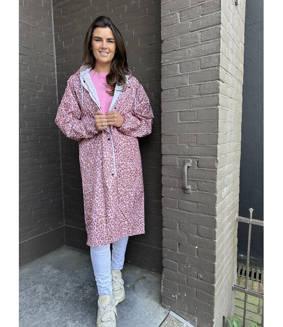 Regenjas Panter Roze