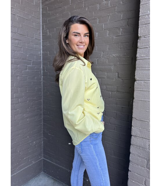 Blouse Love geel