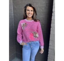 Trui Palm Stripes Roze