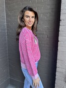 Trui Palm Stripes Roze