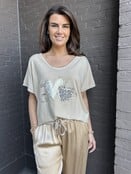 Top Bonjour beige