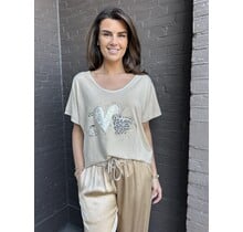 Top Bonjour beige