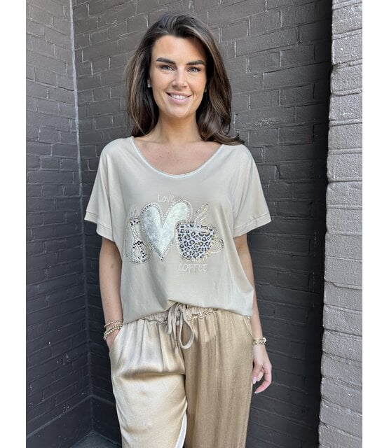 Top Bonjour beige