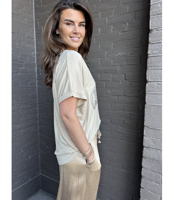 Top Bonjour beige