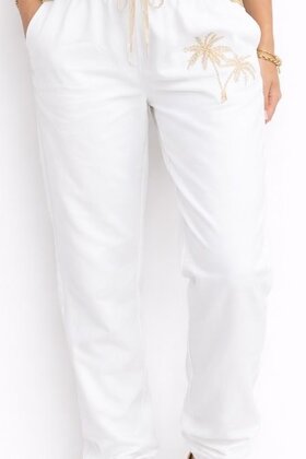 Broek Palmboom Wit