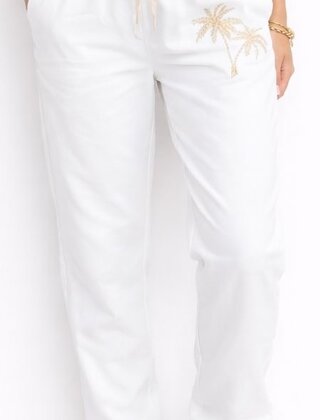 Broek Palmboom Wit