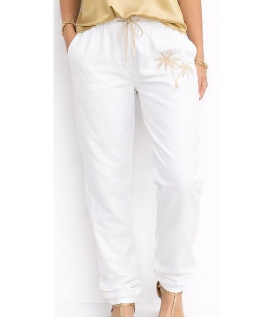 Broek Palmboom Wit