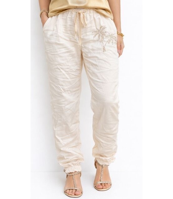 Broek Palmboom Beige