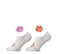 Sokken Lips Roze/Oranje 2paar