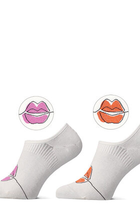 Sokken Lips Roze/Oranje 2paar