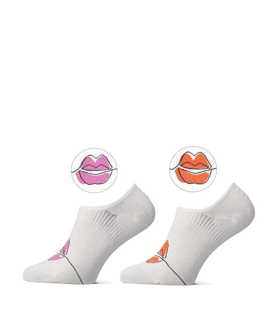 Sokken Lips Roze/Oranje 2paar